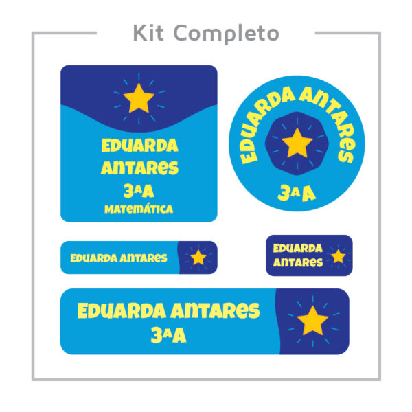 materiais roupas kit completo etiquetas